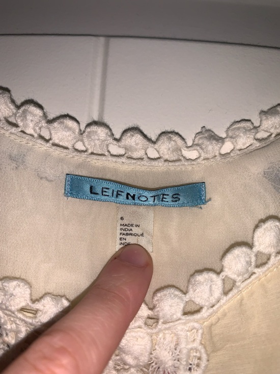 Anthropologie Leifnotes Women’s Boho Field Biology Floral Lace-Trim Maxi Dress - Picture 5 of 11